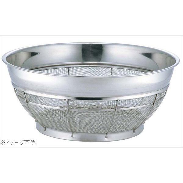 ＢＫ 18-8（ステンレス） カラーバー付 浅型ザル 荒目 ５０ｃｍ ６．５メッシュ イエロー