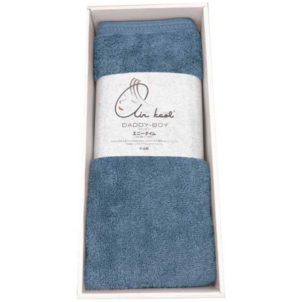 浅野撚糸 エアーかおる ダディボーイハーフバスタオルマウンテンブルー