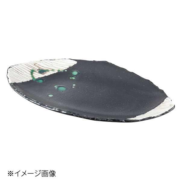 桐井陶器 モデルノ MODERNO 黒織部焼物皿 314-12
