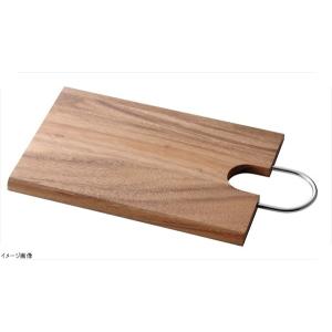 木製まな板 ステンレスハンドル付き D&S 天然アカシア材使用 ハンドル付 木製 カッティングボード Lサイズ