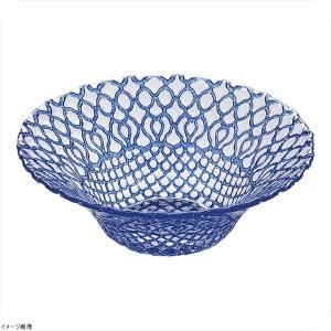 ガラス皿 HANA (ハナ) ボール16cm ブルー（青） ＃特選デザイン食器