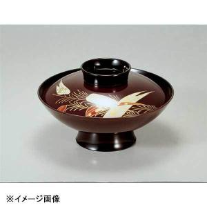 若泉漆器 5.5寸小槌煮物椀 溜箔笹 1-206-9の商品画像