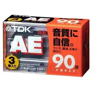 TDK オーディオカセットテープ AE 90分3巻パック [AE-90X3G]