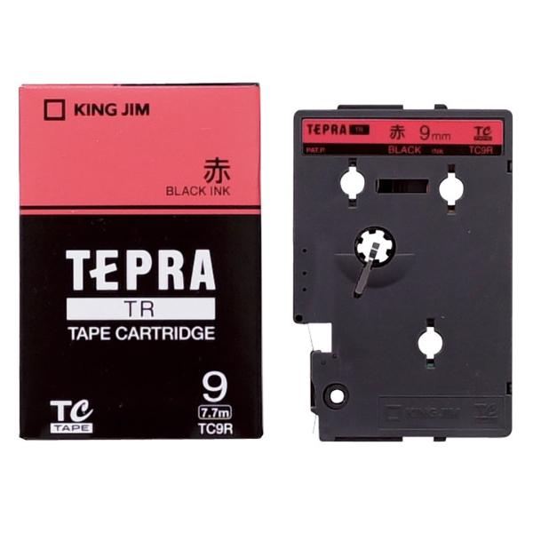 キングジム テープカートリッジ テプラTR TC9R 9mm 赤