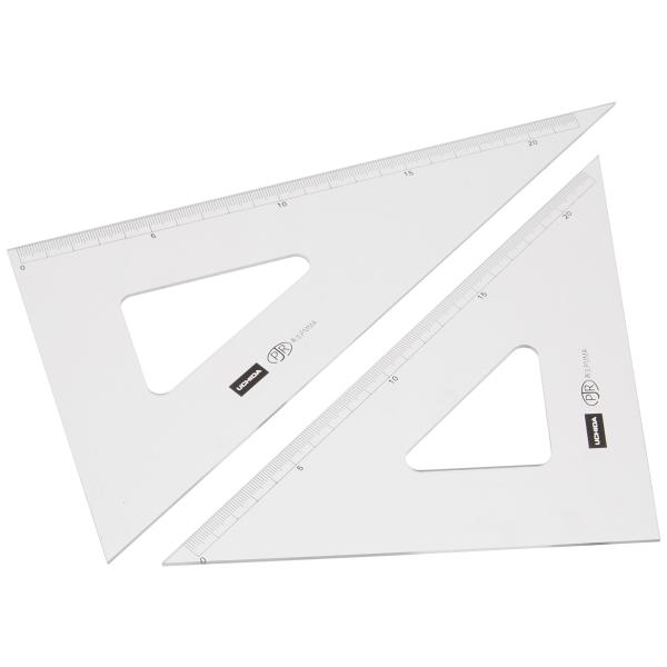 ウチダ製図器(Uchidaseizuki) ウチダ 三角定規 24cm×2mm 目盛り付 1-809...
