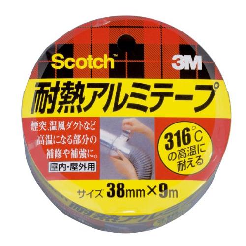 スリーエム(3M) スコッチ 耐熱アルミテープ シルバー 38mm×9m ALT-38