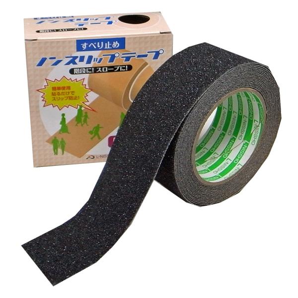 日東エルマテリアル すべり止め ノンスリップテープ 幅50mm 長さ5m 屋内外用 黒 厚み0.8m...