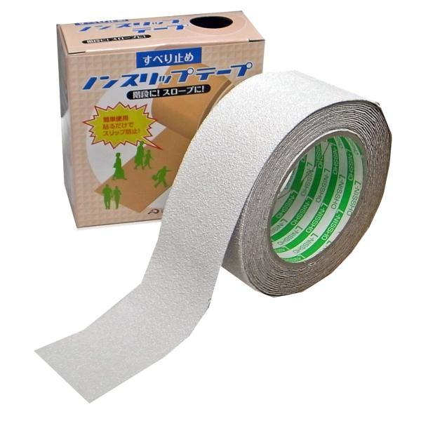 日東エルマテリアル すべり止め ノンスリップテープ 幅50mm 長さ5m 屋内外用 白 厚み0.8m...