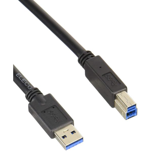 エレコム USBケーブル 【B】 USB3.0 (USB A オス to USB B オス) RoH...