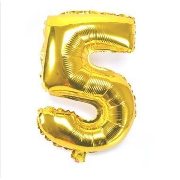ちょうど良い大きさ 数字バルーン ゴールド 誕生日 ウェディング パーティーに (5)