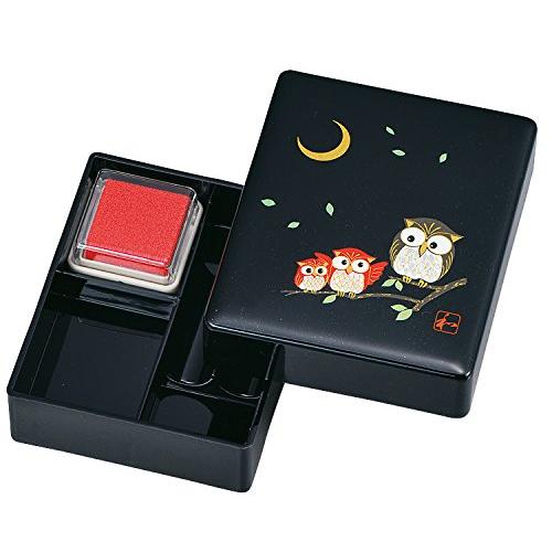 中谷兄弟商会 山中漆器 印鑑ケース 黒 福ろう(不苦労)33-2909