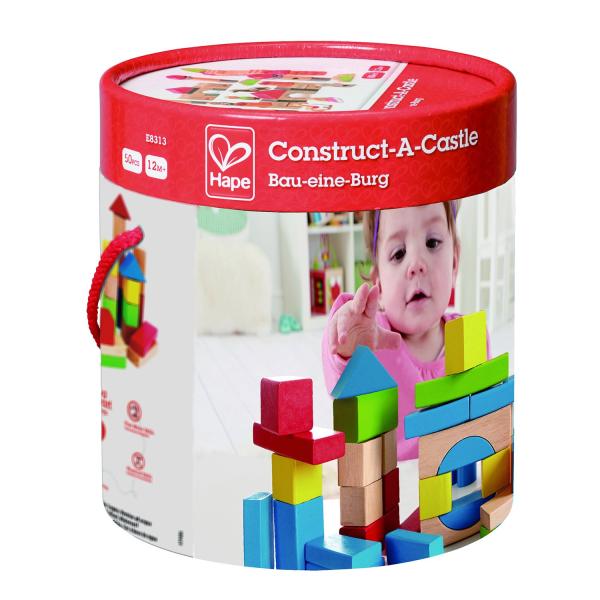 Hape(ハペ) 積み木 1才以上 (白木&amp;カラー)50 E0409A