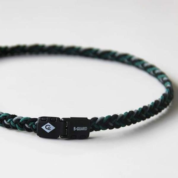 コランコラン Sガード×fita ネックレス 静電気除去ネックレス (Mサイズ(約45cm), 黒x...