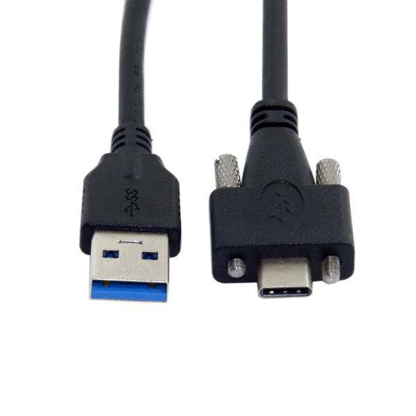 JsER USB 3.1 C標準デュアルスクリューロックto usb3 . 0データケーブル1.2 ...