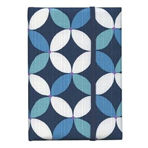 京都 洛〜伝統となごみの和雑貨 お薬手帳入れ【七宝・ブルー】 お薬手帳 カードケース 和柄 診察券 保険証 75843