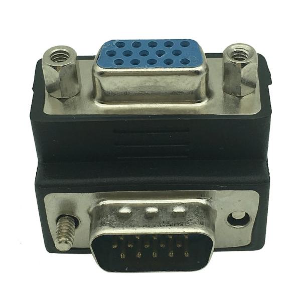 Like-You VGAオス-VGAメス 変換アダプター L字型 D-sub15ピン オス?メス