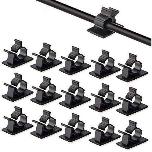 CCINEE ケーブルクリップ、4階段調節可能なケーブルホルダー コードクリップ コードフック ケー...