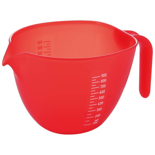 曙産業 粉つぎ 赤 日本製 液垂れしにくく注ぎやすい 目盛付き 調理用ボウルとしても使いやすい 粉モ...
