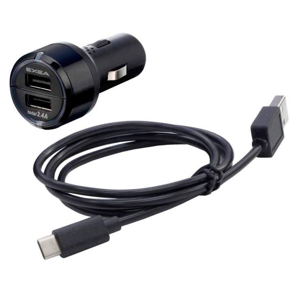星光産業 車内用品 EXEA(エクセア) USBポート&amp;ケーブル ED-628