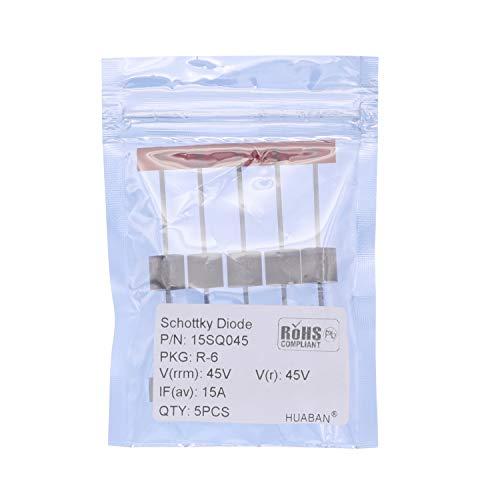 HUABAN 5PCS 15SQ045 ショットキーバリアダイオード 15A 45V R-6 Axi...