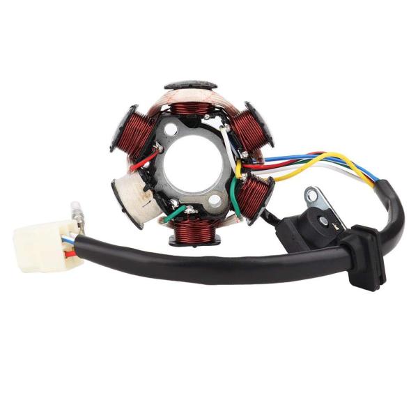 Qiilu マグネットステーター、6コイル 5ワイヤー マグネットス テーターコイル 50cc 70...