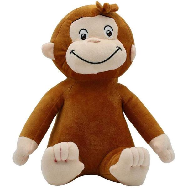 TWDRTDD猿ぬいぐるみ 好奇心が強いジョージ猿かわいいぬいぐるみ人形子供ギフト30cm (B)