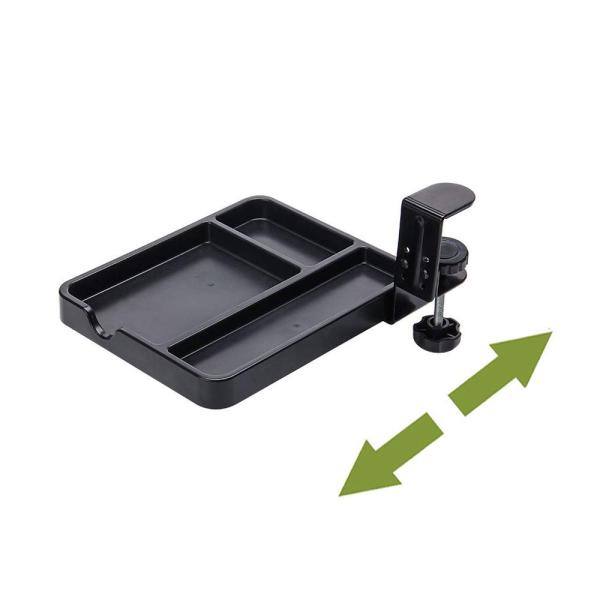 FUGEST スライダー 小物収納スペース付き クランプ式 アームレスト 硬質プラスチック製