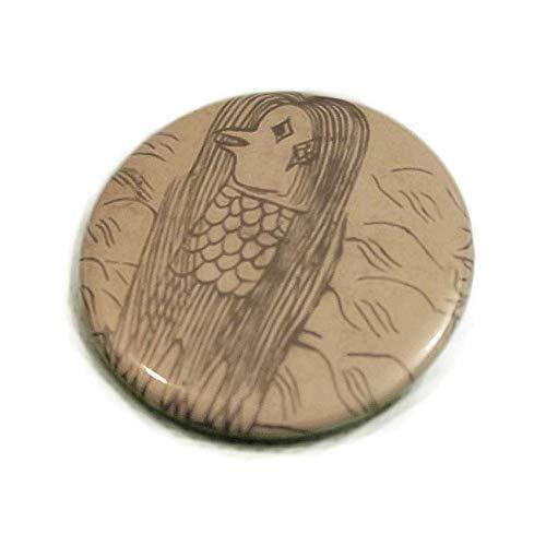 お守り アマビエ（大）缶バッジ 57mm