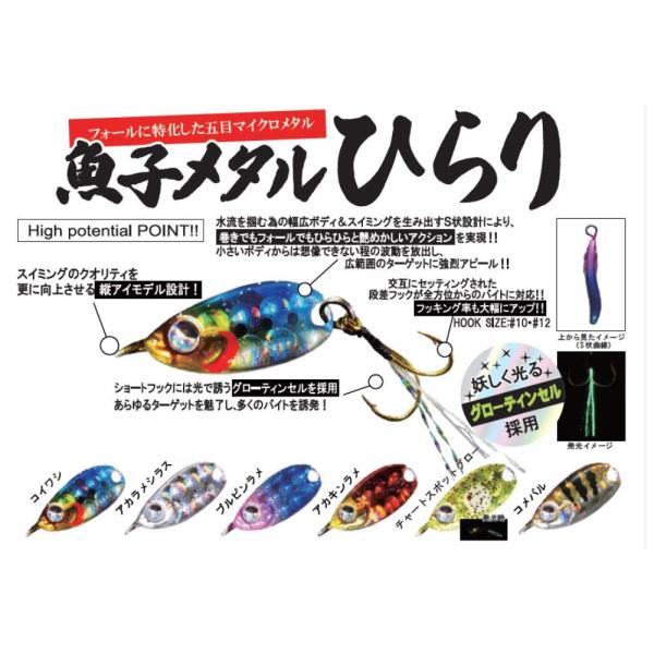 ルーディーズ RUDIE’S 魚子メタルひらり 2.0g コイワシ