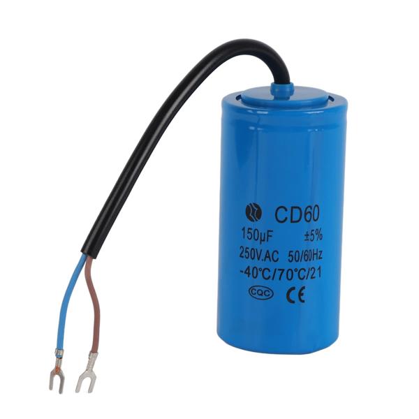 Qiilu コンデンサ モーターエアコンプレッサー用 リード線 250V AC 150uF 50/6...