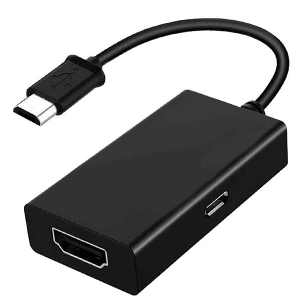 Micro USB を HDMI 変換 ケーブル テレビへ映像伝送 テレビ 出力 ユーチューブをテレ...