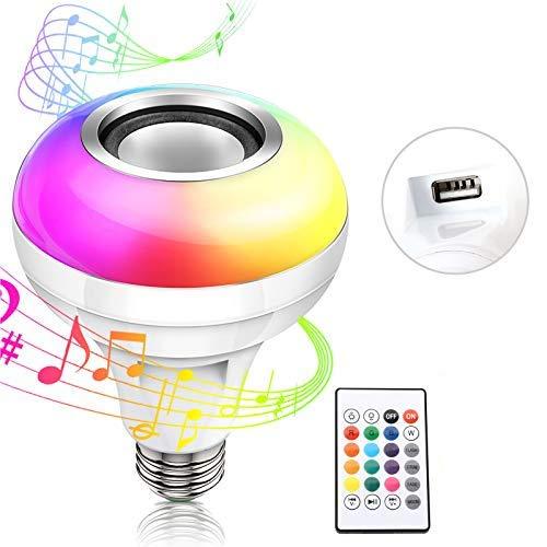 LED電球 スマート電球 装飾 照明 音楽再生 雰囲気満点 E26/27 USBスロット 10単色＋...