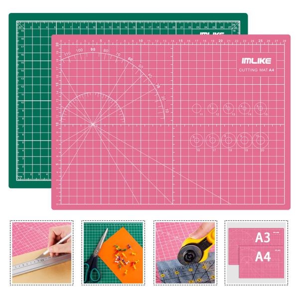 IMLIKE A4カッターマット：オレフィン樹脂カッティングマット 傷自己回復機能 5層シート構造 ...
