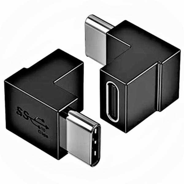 fine-R USB Type C 方向 変換 アダプター 上下 90° 2個 セット L字 L型 ...