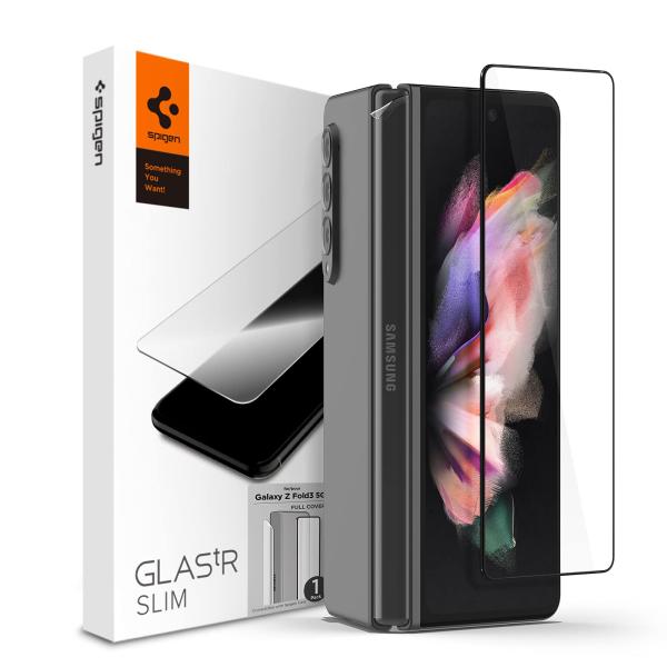 Spigen 保護フィルム Galaxy Z Fold 3 対応 2枚セット 液晶全面保護 ガラスフ...