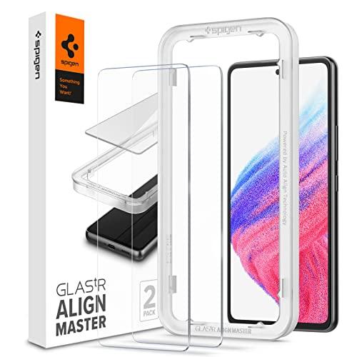 Spigen AlignMaster ガラスフィルム Galaxy A53 5G 用 ガイド枠付き ...