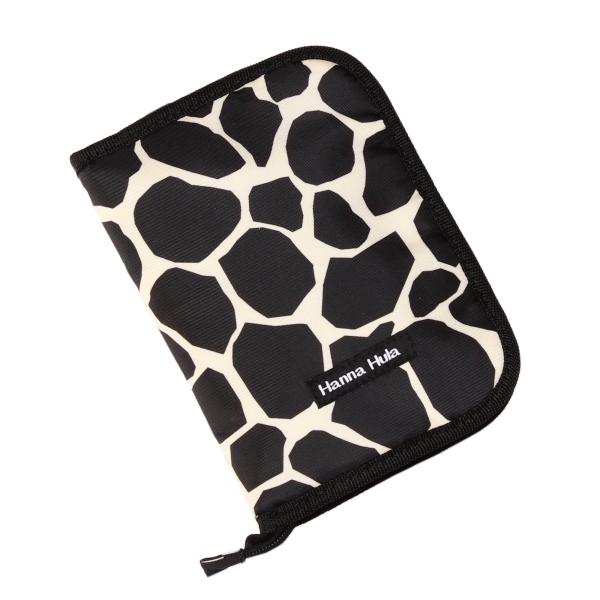 [ハンナフラ] お薬手帳ケース Ｍサイズ ジラフブラック