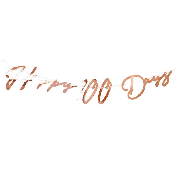 regalo 100日祝い レターバナー ガーランド 飾り HAPPY 100 DAYS 筆記体 バ...