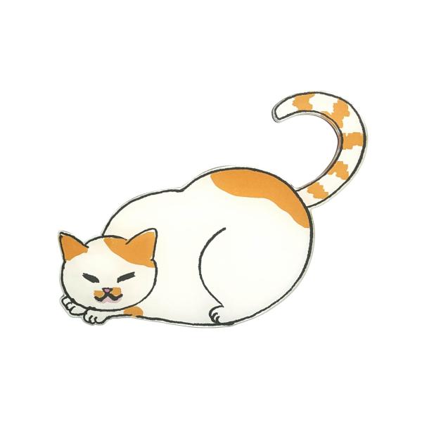 猫乗り コースター アクリル 猫 かわいい 吊り下げ アニマル キッチン オフィス (茶白)