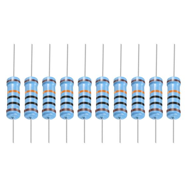 YOKIVE 30個 金属被膜抵抗器 100Kオーム抵抗器 2W 1%公差 鉛 DIY電子プロジェク...