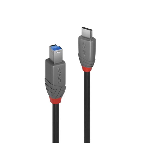 LINDY 3m ANTHRA LINE USB3.2 Gen1 Type-C to Type-Bケ...