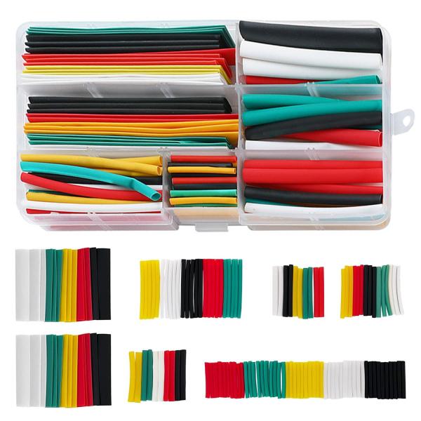 熱収縮チューブ 絶縁チューブ 配線 熱燗セット-熱収縮管絶縁管防水高難燃性収縮ホース-7サイズ φ2...