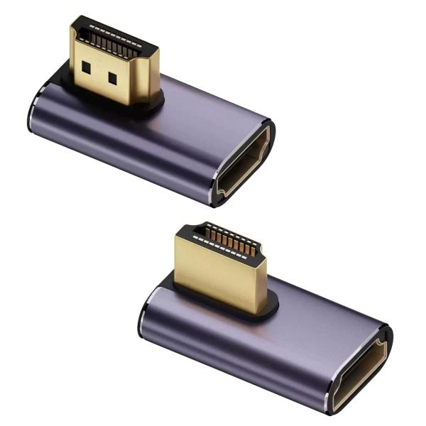 Aquafix HDMIアダプター 2個セット L型変換アダプタ HDMI2.1オスtoメスアダプタ...