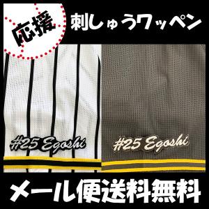 【【メール便送料無料】納期注意【阪神タイガース 刺繍ワッペン 江越 #25 ナンバー】江越大賀/応援...