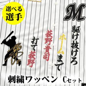 納期注意【千葉ロッテ マリーンズ 刺繍ワッペン 5点セット】【桜/新