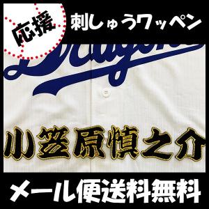 納期注意【千葉ロッテ マリーンズ 刺繍ワッペン 藤原 サイン付
