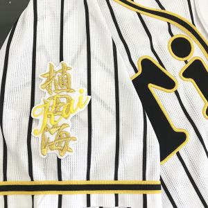 阪神タイガース 刺繍ワッペン 2点Cセット】【黒】選べる選手/応援歌
