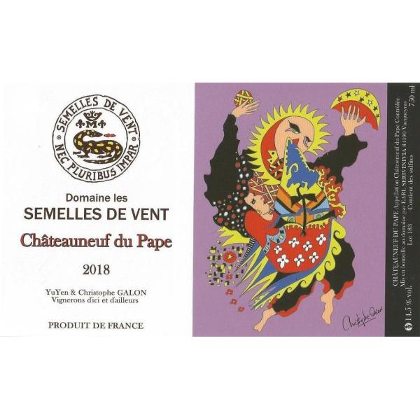 シャトーヌフ・デュ・パプ　ルージュ  2018　Domaine Les Semelles de Ve...
