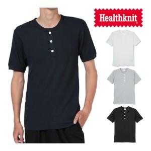 Healthknit（ヘルスニット） マックスウェイト ヘンリーネック半袖 T