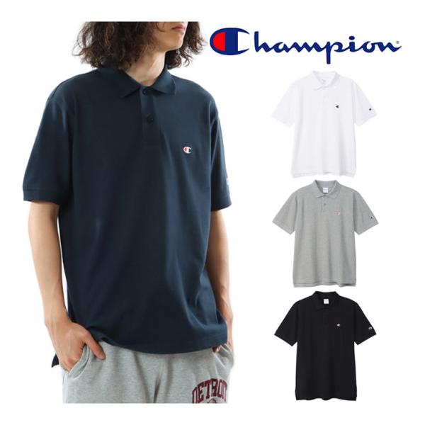 チャンピオン Champion ワンポイントロゴ入り ポロシャツ 定番 メンズ カノコポロシャツ C...